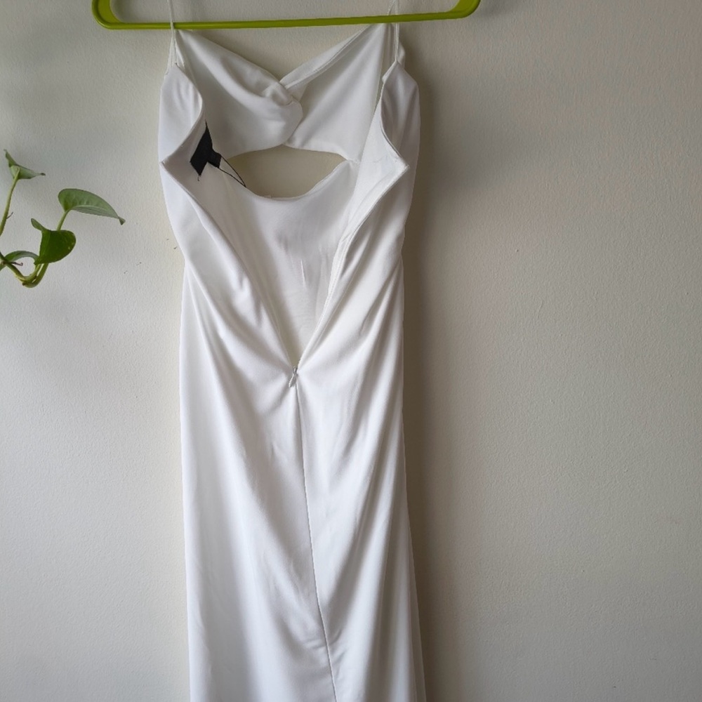 NWT ZARA White Strapless Cutout Maxi Dress - Size Small - Picture 10 of 12